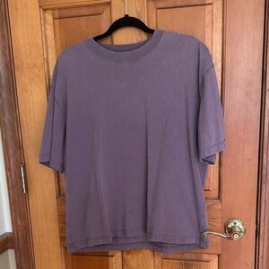 Men’s Hollister Boxy Crop Heavyweight Washed Crew T-Shirt